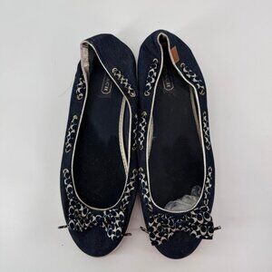 Coach Denim Flat Ballet Shoes Size 12M